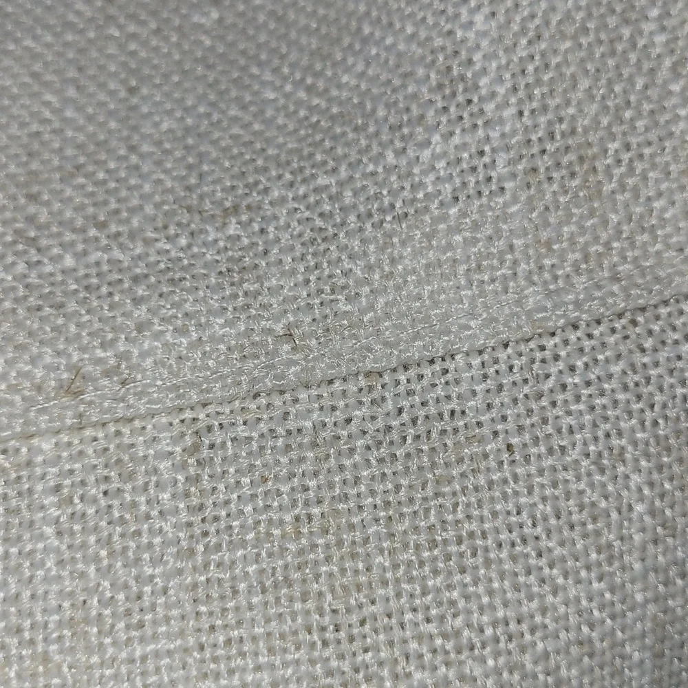 New with tags! Pair of sandy beige linen window curtain tiers 24 x 52